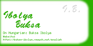 ibolya buksa business card